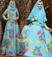 Nurulcollection-Baju dress gaun muslim murah/Gamis Syari Busui terbaru/Gamis Syari melar motif klok 4meter/Gamis Syari terlaris -all size
