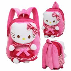 Onlan Tas Ransel Anak Boneka Pita Bahan Halus Lembut Ukuran Paut - Pink