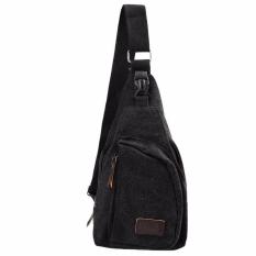 Ormano Bodypack Bag Tas Selempang Pria Men Sling Bags Tas Bahu Slempang Jeans Canvas Bahan Kanvas Kuat Menaruh Barang- Barang Perlengkapan Masa Kini Shoulder Bags Men Bergaya Stylish Cocok Untuk Travel Jalan-Jalan Rekreasi Berpergian - Hitam