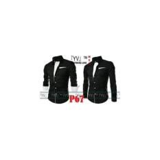 P67 Kemeja Hem Hitam Pria/Laki-Laki- Tailor OK Bisa Modif SIZE LENGKAP