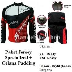Paket Baju Jersey Sepeda dan Celana Berpadding Busa