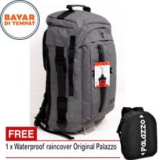 Palazzo Tas Ransel Tas Travel Bag Tas Tabung Tas Laptop Tas Selempang Tas Jinjing Tas Olah Raga 34788 Multifungsi Material Kanvas Original - Grey + Raincover