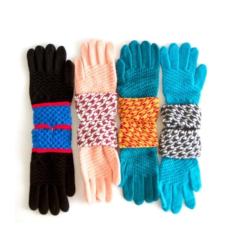 Paroparoshop COLORFULL GLOVES - Blue List Black