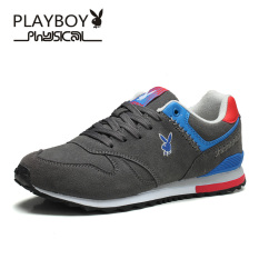 PLAYBOY Kulit Sapi Piring Kulit Sepatu Sepatu Cortez Nike Sepatu Pria (Abu-abu Gelap)