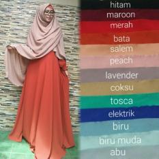 Adzra Diskon!!! Sale!!! Promo Gamis Murah/Gamis wanita/Busana muslim/Gamis syar'i Bubblepop Crepe Polos