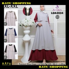 RATU SHOPPING Gamis Payung Moss Crepe busui xl xxl lgk2034