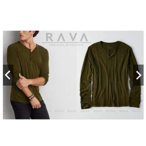 RAVA Baju Kaos Pria Henley Polos Lengan Panjang Premium Quality by RAVA ORIGINAL (PROMO BEST SELLER) 4