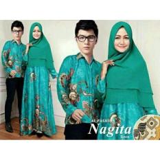RB-BAJU MUSLIM GAMIS COUPLE BATIK NAGITA FREE KHIMAR BUSUI TOSCA