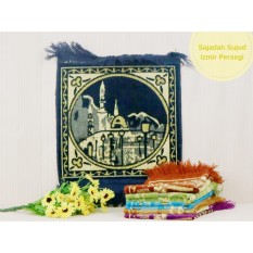 Sajadah Sujud Izmir Persegi Navy/Sajadah Anak Murah/Sajadah Masjid/Grosir Sajadah Oleh Oleh Haji Umroh