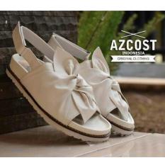 Sandal Branded Wanita Modis Trend Terkini - AZCOST WANITA W14 - White