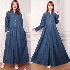 SB Collection Dress Maxi Sassy Longdress Jeans Jumbo Gamis