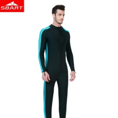 SBART Men‘s ’Lycra Wetsuit Swimming Surfing One Piece Scuba Diving Suit Full Body Swimwear Sky Blue