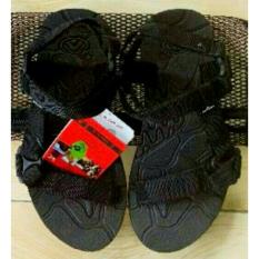 SENDAL GUNUNG SLOP HITAM POLOS