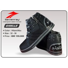 Sepatu Anak Perempuan Sevenray Giselle - Hitam/Abu