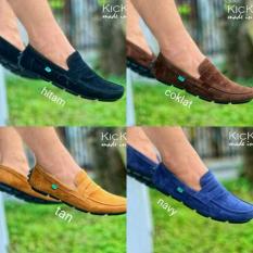 Sepatu Casual Kulit Kickers Pria Slop Slip On Murah Sneakers Cowok