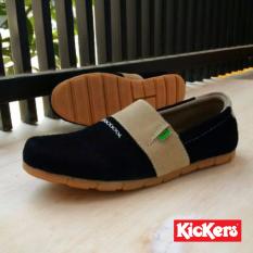 Sepatu Kickers Casual Oliver Slip on Black