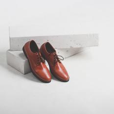 Sepatu Pria Lazada Pantofel Kulit Giant Flames Fuerte Brown