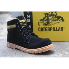 Sepatu safety caterpillar, sepatu boots pria caterpilar warna black, sepatu gunung