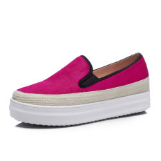 Carrefour Bulu Kuda Musim Semi Dan Musim Gugur Baru Perempuan Sol Tebal Sepatu (Mawar Merah)