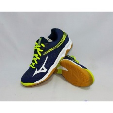 Sepatu voli Mizuno Thunder Blade - Blue Depths White Safety Yellow