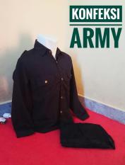 Seragam Safari Lengan Panjang Satu Set +Papan Nama