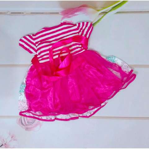 Setelan gaun baju anak perempuan cewek model pesta, baju dan rok (cocok untuk lebaran) - Magenta 1