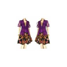 Setelan Rok Dan Blus Kutubaru Ungu / Kebaya Brokat Pendek Terbaru Rnb
