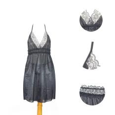 Sexy Lingerie Baju Tidur Inner US -Hitam-
