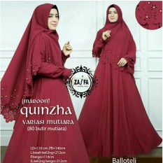 Shoppaholic Shop Maxi Dress Gamis Hijab Quinzha Mutiara - Maroon / Dress Muslimah / Hijab Muslim / Gamis Syari / Baju Muslim / Fashion Muslim / Dress Muslim / Fashion Maxi / Setelan Muslim / Atasan Muslimah / Bergo / Balloteli /Gamis Balloteli