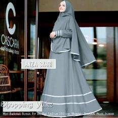 Shopping Yukz Baju Gamis Dress Muslim Syari Wanita ANZA ( Dapat Jilbab ) / Hijab Muslimah / Baju Muslimah Wanita / Syari Syari'i Muslim / Gaun Muslim / Long Dress Muslimah Wanita