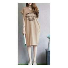 Shopping Yukz Midi Dress Wanita VIVE - CREAM / Dress Kaos Wanita / Dress T-shirt Wanita / Gaun Kaos Wanita / Dress Santai Wanita / Gaun Remaja/ Gaun Kasual / Dress Casual Wanita / Dress Murah / Dress Gaul / Dress Modern / Gaun Murah / Gaun Modern