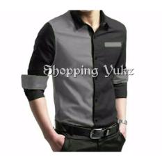 Shopping Yukz Kemeja Pria Lengan Panjang Kem Willie - GREY / Kemeja Formal Pria / Kemeja Casual Pria / Baju Pria / Atasan Pria / Kemeja Pria / Kemeja Lengan Panjang Pria