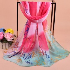 Soft Chiffon Silk Scarf Shawl Cashmere Hijab Pashima Bandana New Stylish Lady Elegant Lace lovely Floral Shawls Scarves Hot Sale Women's Voile Warp Pashmina Soft Chiffon Floral Pattern Silk Scarf Shawl Cashmere Hijab Pashima Bandana Stole 160*50 cm - intl