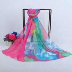 Soft Chiffon Silk Scarf Shawl Cashmere Hijab Pashima Bandana Women Fashion Soft Chiffon Floral Pattern Silk Scarf Shawl Cashmere Hijab Pashima Bandana Print Silk Chiffon Scarf Summer Scarves Hijab Long Shawl Soft Material 50*160cm