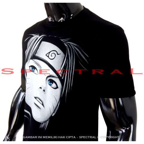 Spectral - Kaos Distro T-Shirt Distro Fashion Soft Rayon Viscose Spandex Kaos Pria Kaos Fashion Baju Distro T - Shirt Gambar BW HITAM PUTIH WAJAH NARUTO Sage Sennin Anime Superhero Jagoan Atasan Pria Simple Keren Pakaian – Kaos Hitam 4