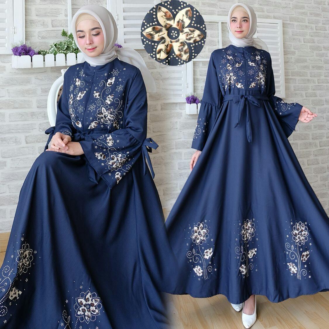 Suki Baju Gamis Muslim Lower / Dress Muslimah / Hijab Muslim / Gamis Syari’I / Baju Gamis / Fashion Muslim / Setelan Muslim / Hijab Wanita / Baju Muslim / Maxi Gamis / Fashion Muslim