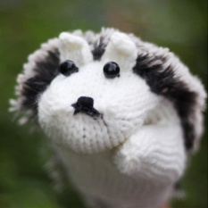 Sunshop Women Cute Cartoon Hedgehog Gloves Warm Outdoor Winter Mittens Knit Crochet Gloves (White)