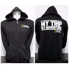Sweaterjaket Hoodie Mtma Mt-219 Jumper My Trip My Adventures Hitam Zipper