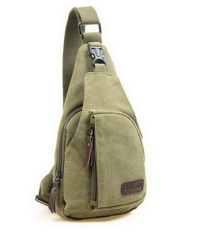 Tas Bodypack Bag Selempang Pria Bahan Jeans - Army Green