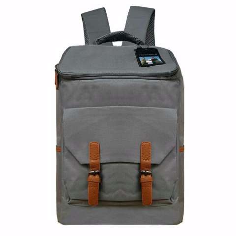 Tas Ransel Polo Tokyo Korea Import Design 17 Inchi 506-17 Polyester Canvas - Grey