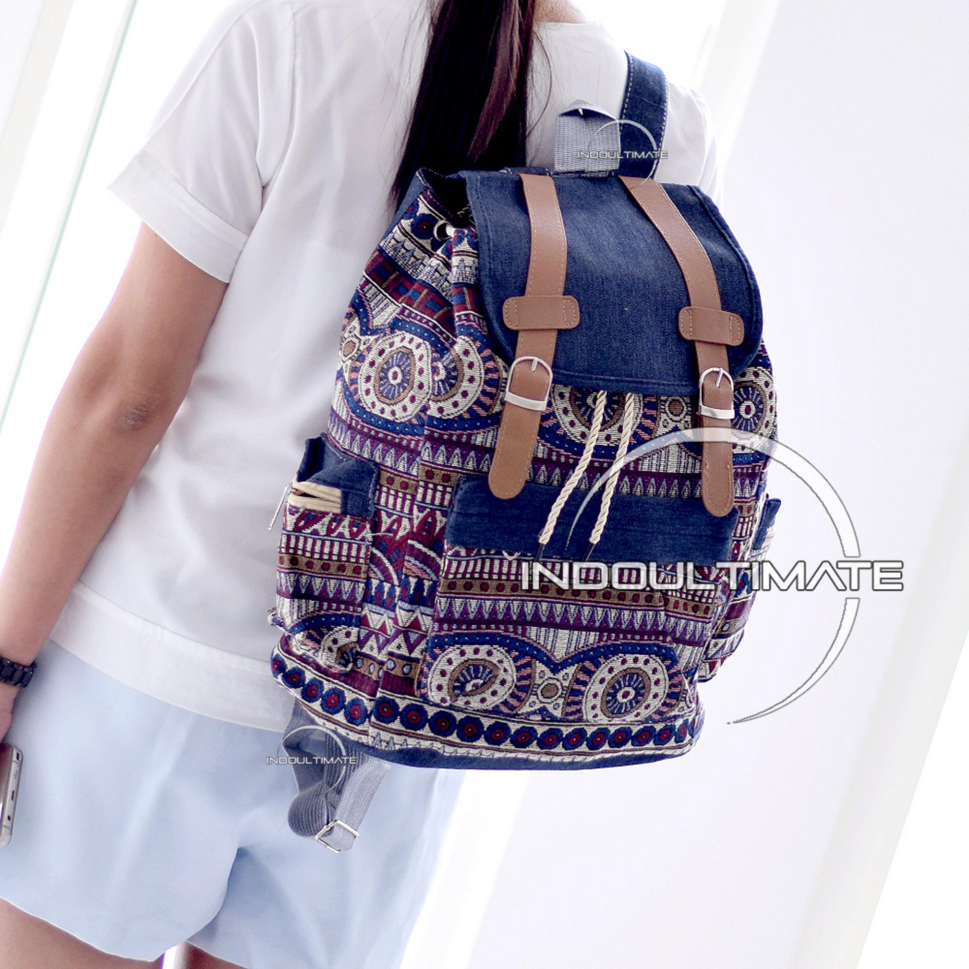 JUALAN DISKONL Ubay Shop Promo Tas Ransel Wanita Tas Gemblok Wanita Ultimate Tas Backpack Uni Pria Wanita Punggung Ransel Kuliah Fancy Etnic Korean Bag