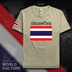 Thailand Baju Seragam Tim Katun Baju Sepak Bola T-shirt Baju Bola Penggemar Bola (Lengan pendek warna pasir hitam kata)