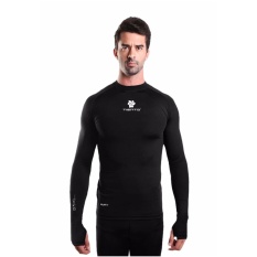 Tiento Baselayer Long Sleeve Thumbhole Black White Baju Kaos Lengan Panjang Ketat Manset Rashguard Compression Base Layer Olahraga Lari Sepak Bola Futsal Voli Running Renang Diving Sepeda Golf Original