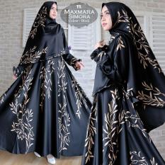 TL/AUFA COLLECTION GAMIS SYARI SIMORA/GAMIS SYARI BAHAN MOALISA JUMBO/GAMIS MOTIF PADI MODEL TREND MASA KINI LD 120 CM PJ 148 CM BAGUS DAN MURAH
