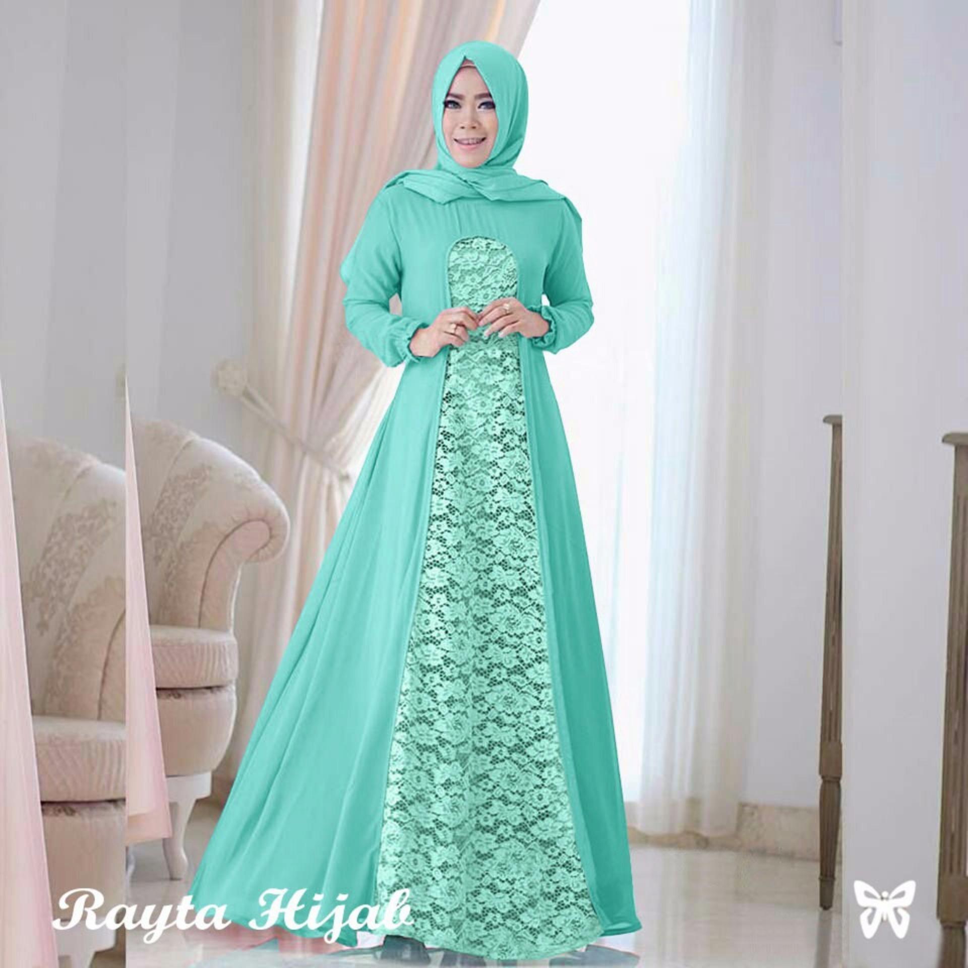 Baju muslim & Jumpsuit - Dress wanita - Gamis pesta - Baju gamis - Gamis wanita - Baju muslim wanita terbaru promo - Maxi kombi brukat - Pakaian wanita tradisional