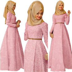 Gamis pesta - Maxi Jaquard Pashmina Uk L - Merah Muda