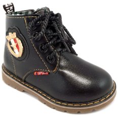 TrendiShoes Sepatu Boot Anak Cowo Import Star Badge - Hitam