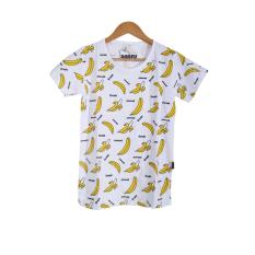 Cikitashop Kaos Cewe / Kaos Tumblr Tee Wanita / Kaos T-Shirt Wanita / Kaos Wanita Fashion / Atasan Wanita Banana - Putih