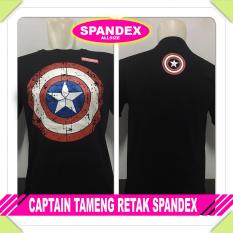 UC Baju Kaos Pria Lengan Pendek/ Tshirt Distro / T-shirt Oblong premium / Kaos Bagus Distro / Character Superhero Anime Cartoon / (CAPTAIN AMERICA) - RETAK HITAM / Kaos Cowok / Pakaian Pria / Tumblr Tee / Oneck Polos Grosir Murah D3C