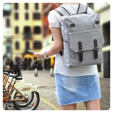 Ultimate Tas Pria JS-108 - Gray / Backpack Anak Cewek Sekolah Remaja Korea Import Batam Murah Branded Cantik / Ransel Laptop Perempuan Wanita